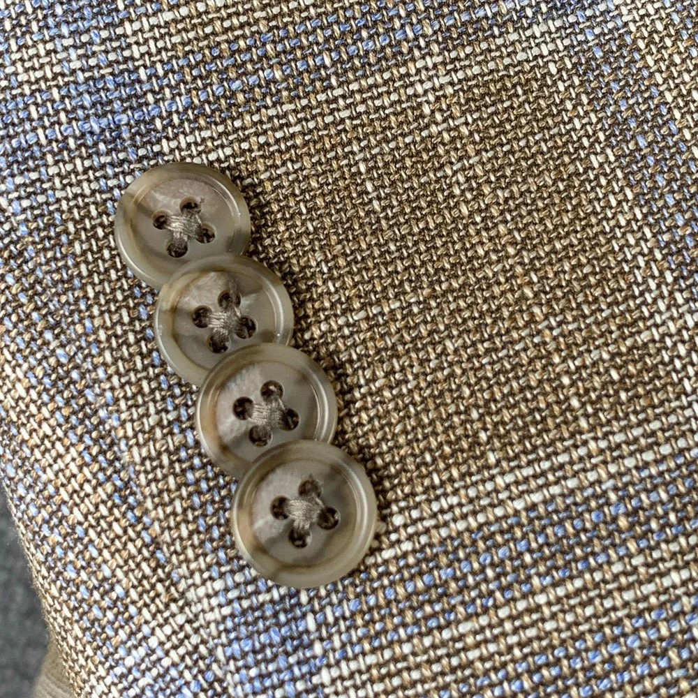 Joseph Abboud Blazer Jacket Men 52R Brown Glen Plaid Sport Coat NEW